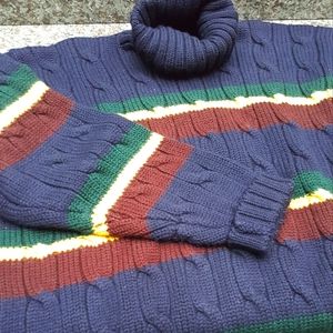 Vintage men's Polo Ralph wool turtleneck sweater.  Xl.